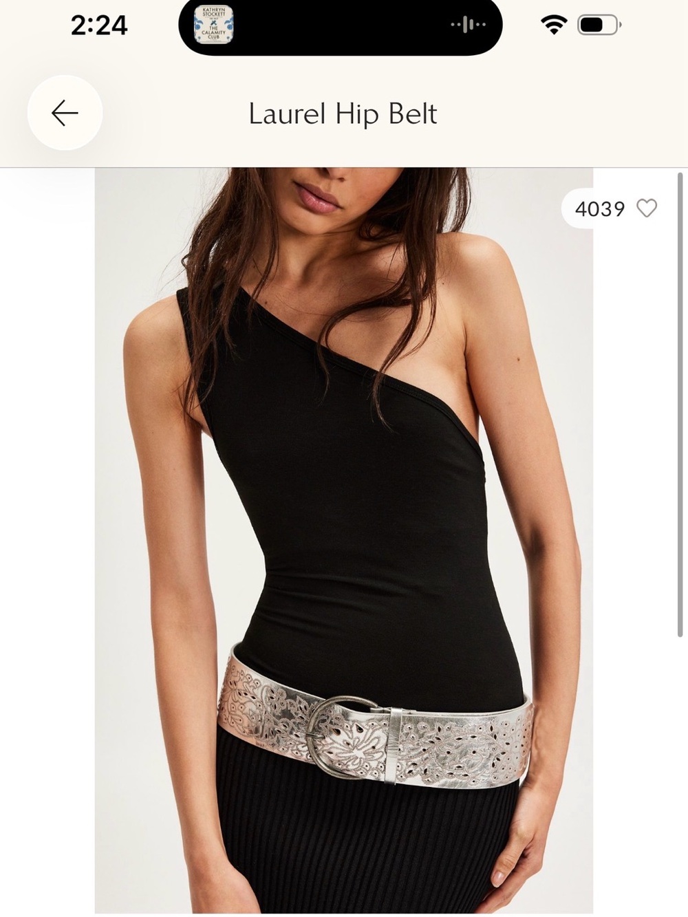 Free People Silver Tooled Laurel Hip Belt New w/o tags. Sz S/M